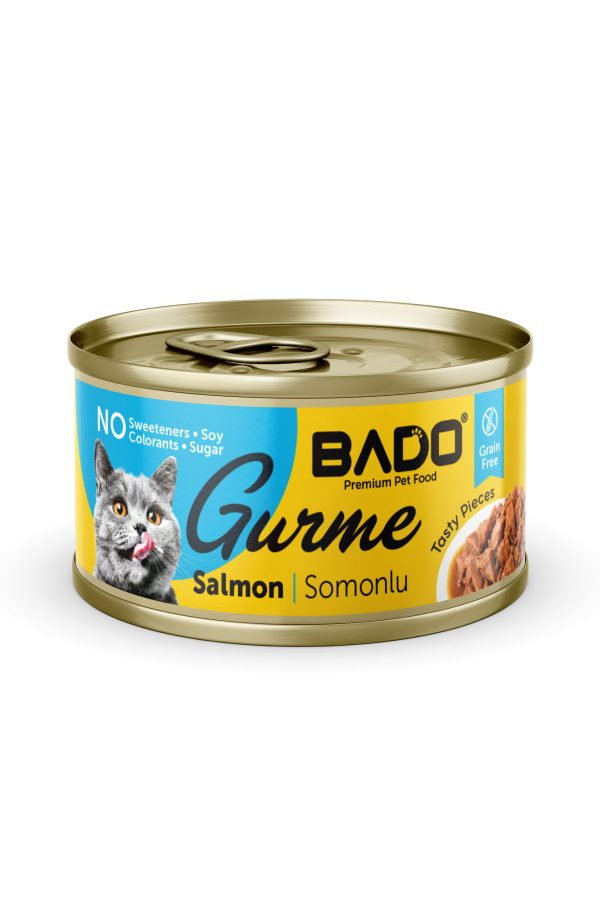 BADO GURME YAŞ YETİŞKİN KEDİ MAMASI SOMONLU 85 GR 6 ADET