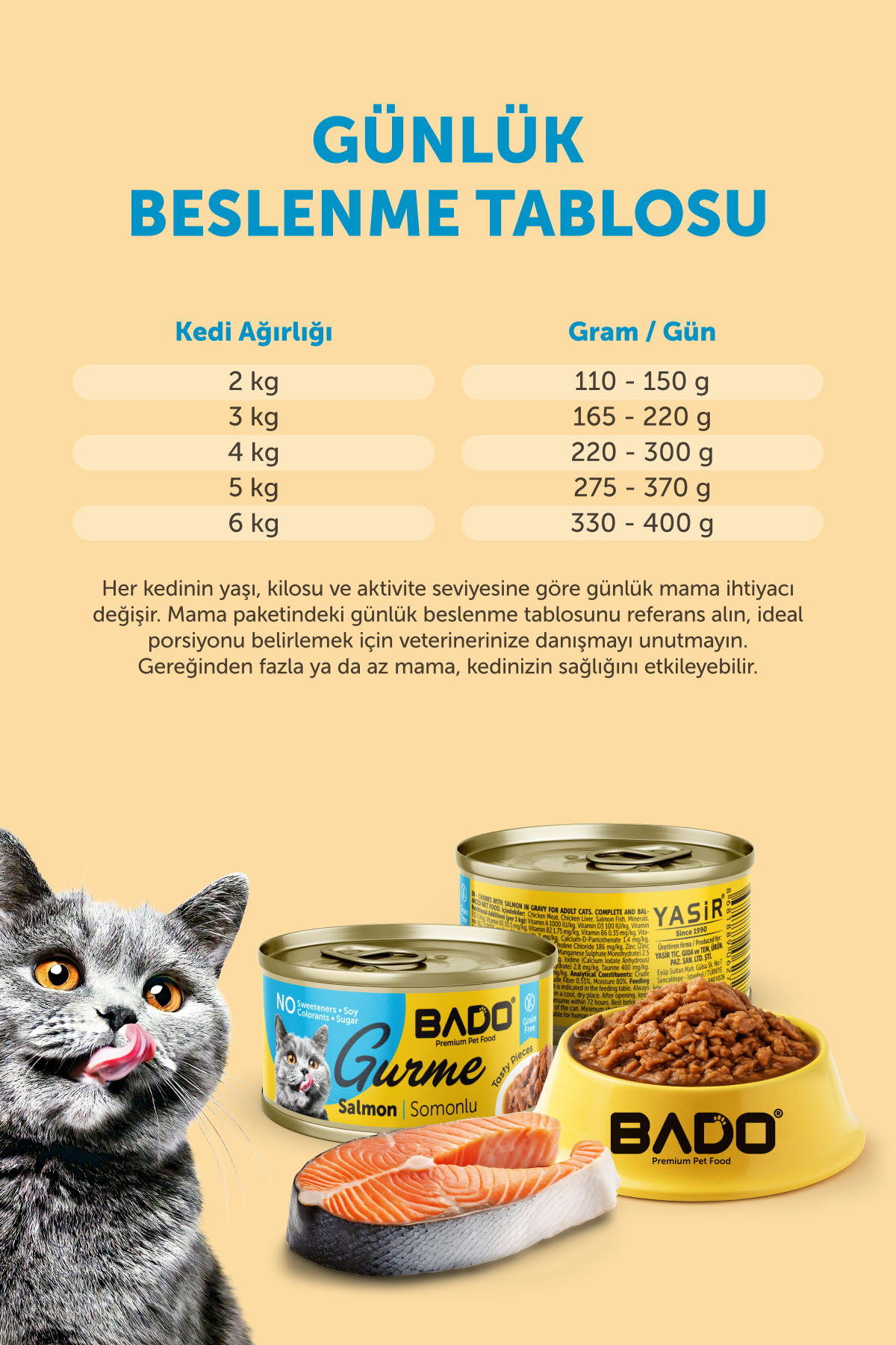 BADO GURME YAŞ YETİŞKİN KEDİ MAMASI SOMONLU 85 GR 12 ADET - Görsel 9
