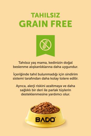 Bado Gurme Yaş Yetişkin Kedi Maması Hindi Etli 85 Gr 36 Adet - Görsel 6