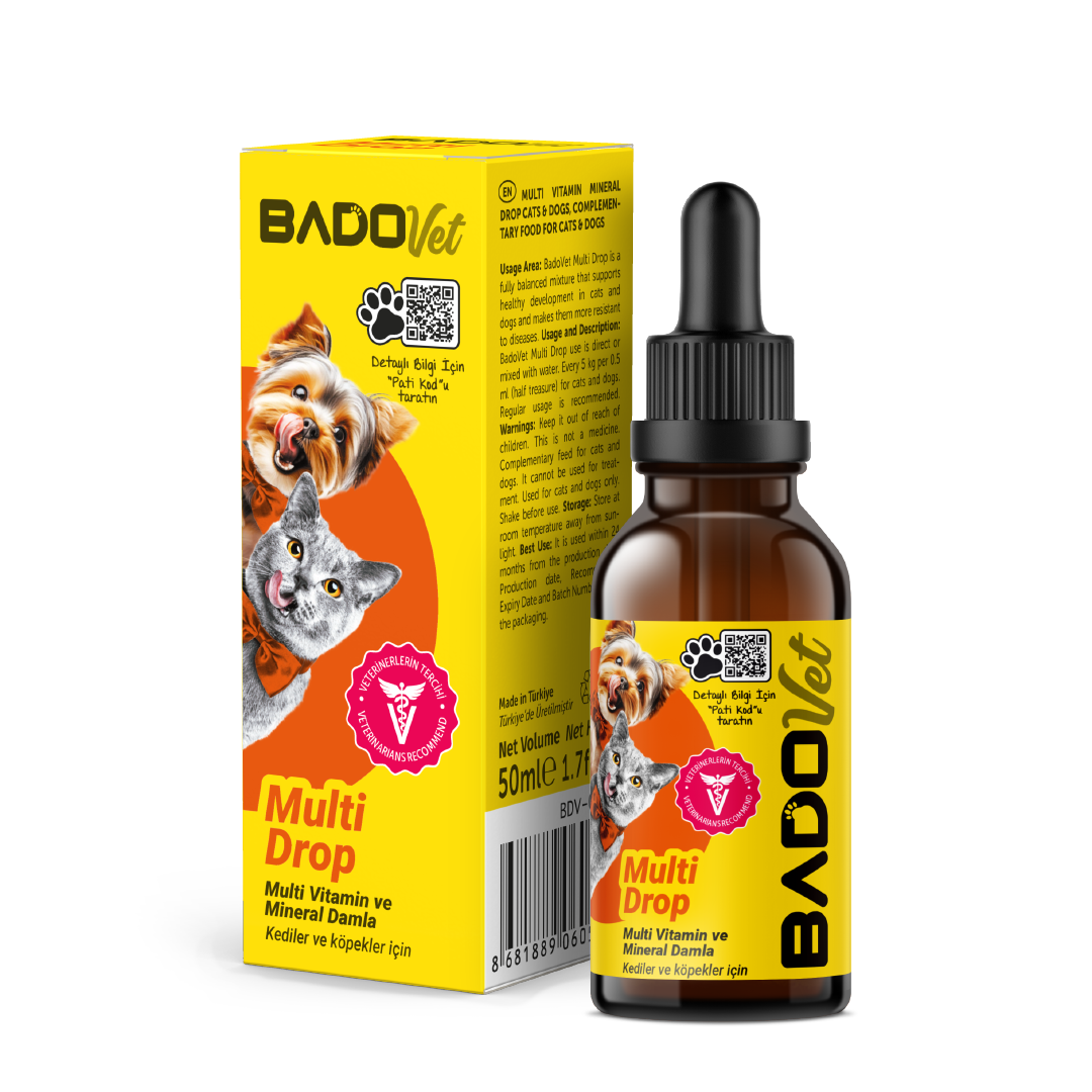 Bado Multi Drop Kedi Ve Köpekler İçin Multi Vitamin Mineral Damla 50 ML - Görsel 2