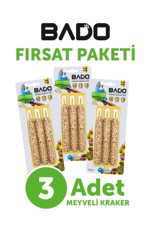 Bado Muhabbet Kuş Krakeri Meyveli 105GR 3Lü - Görsel 2