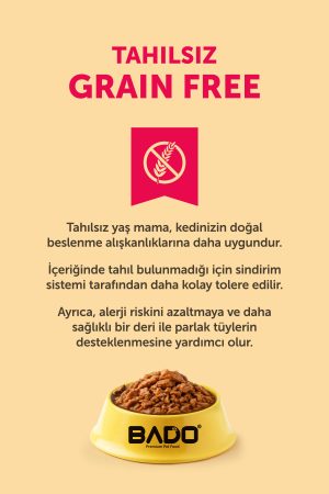 Bado Gurme Yaş Yetişkin Kedi Maması Kuzu Etli 85 Gr 24 Adet - Görsel 6