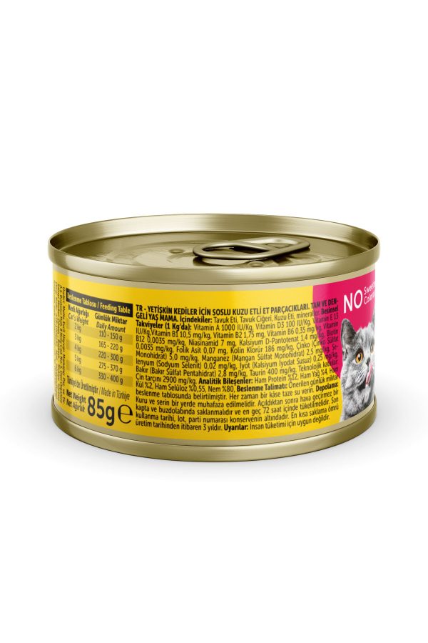 BADO GURME YAŞ YETİŞKİN KEDİ MAMASI KUZU ETLİ 85 GR 12 ADET