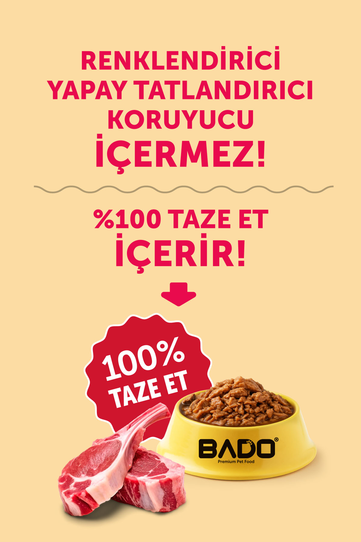 BADO GURME YAŞ YETİŞKİN KEDİ MAMASI KUZU ETLİ 85 GR 12 ADET - Görsel 5