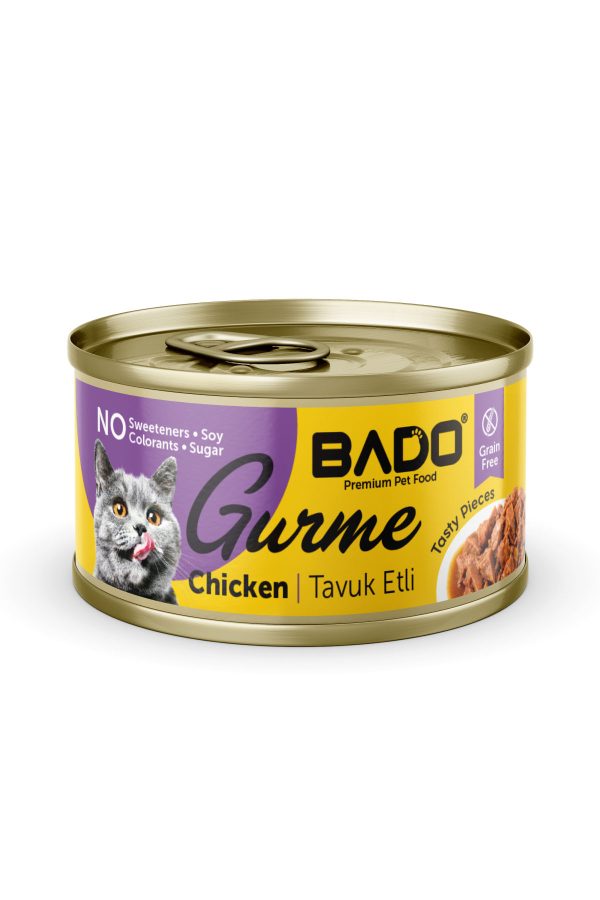 BADO GURME YAŞ YETİŞKİN KEDİ MAMASI TAVUKLU 85 GR 6 ADET