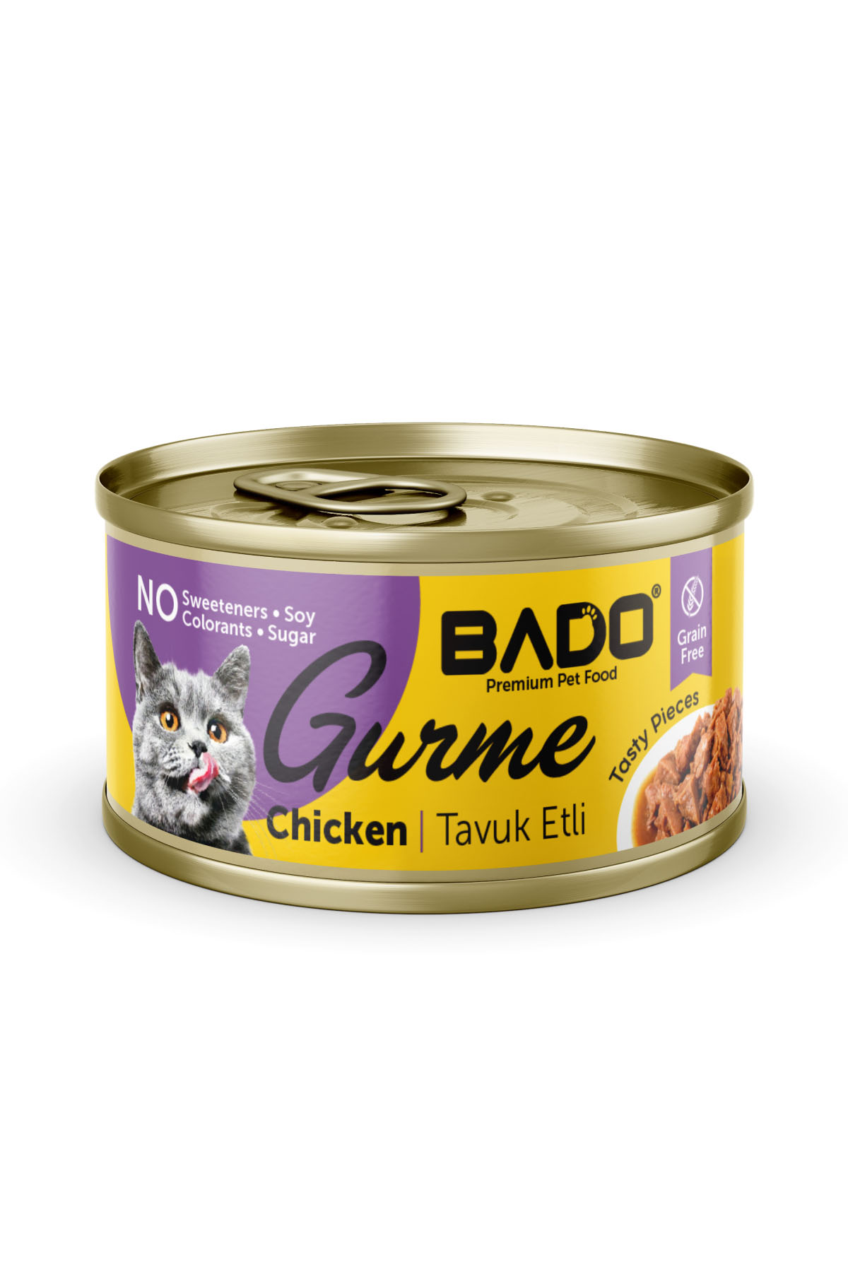 BADO GURME YAŞ YETİŞKİN KEDİ MAMASI TAVUKLU 85 GR 12 ADET - Görsel 2