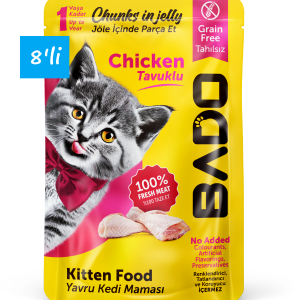 Bado Yavru Yaş Kedi Maması Tavuk Etli 85Gr 8'li - Görsel 2