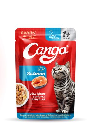 Cango Yaş Yetişkin Kedi Maması Somonlu 80 GR 24 Adet - Görsel 2