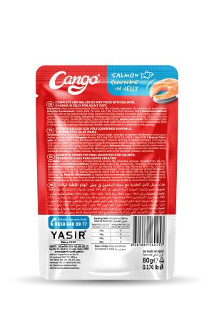 Cango Yaş Yetişkin Kedi Maması Somonlu 80 GR 24 Adet - Görsel 3
