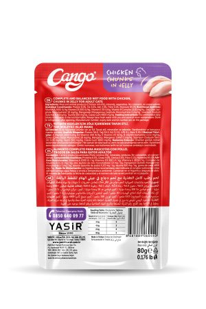 Cango Yaş Yetişkin Kedi Maması Tavuk Etli 80 GR 24 Adet - Görsel 3