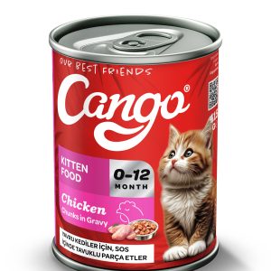 Cango Yavru Yaş Kedi Maması Tavuklu 415Gr 24Lü - Görsel 2