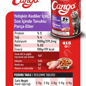Cango Yavru Yaş Kedi Maması Tavuklu 415Gr 6Lı - Görsel 3