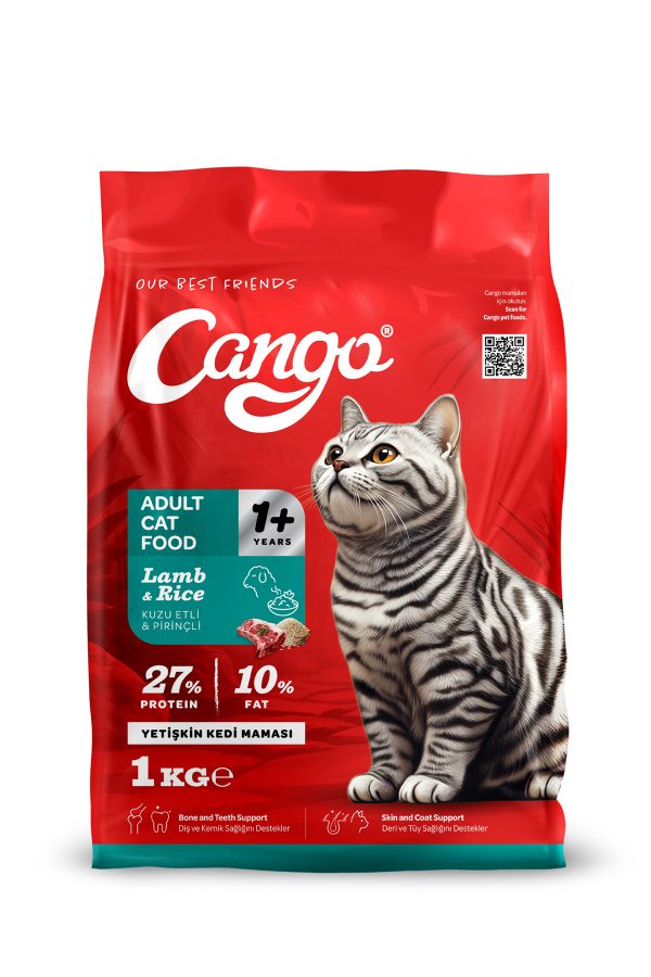 Cango Yetişkin Kedi Maması Kuzu Etli 1 Kg 5'li