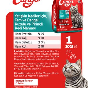 Cango Yetişkin Kedi Maması Kuzu Etli 1KG - Görsel 3