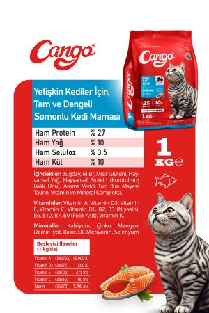 Cango Yetişkin Kedi Maması Somonlu 1 Kg - Görsel 3