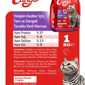 Cango Yetişkin Kedi Maması Tavuk Etli 1 Kg - Görsel 3