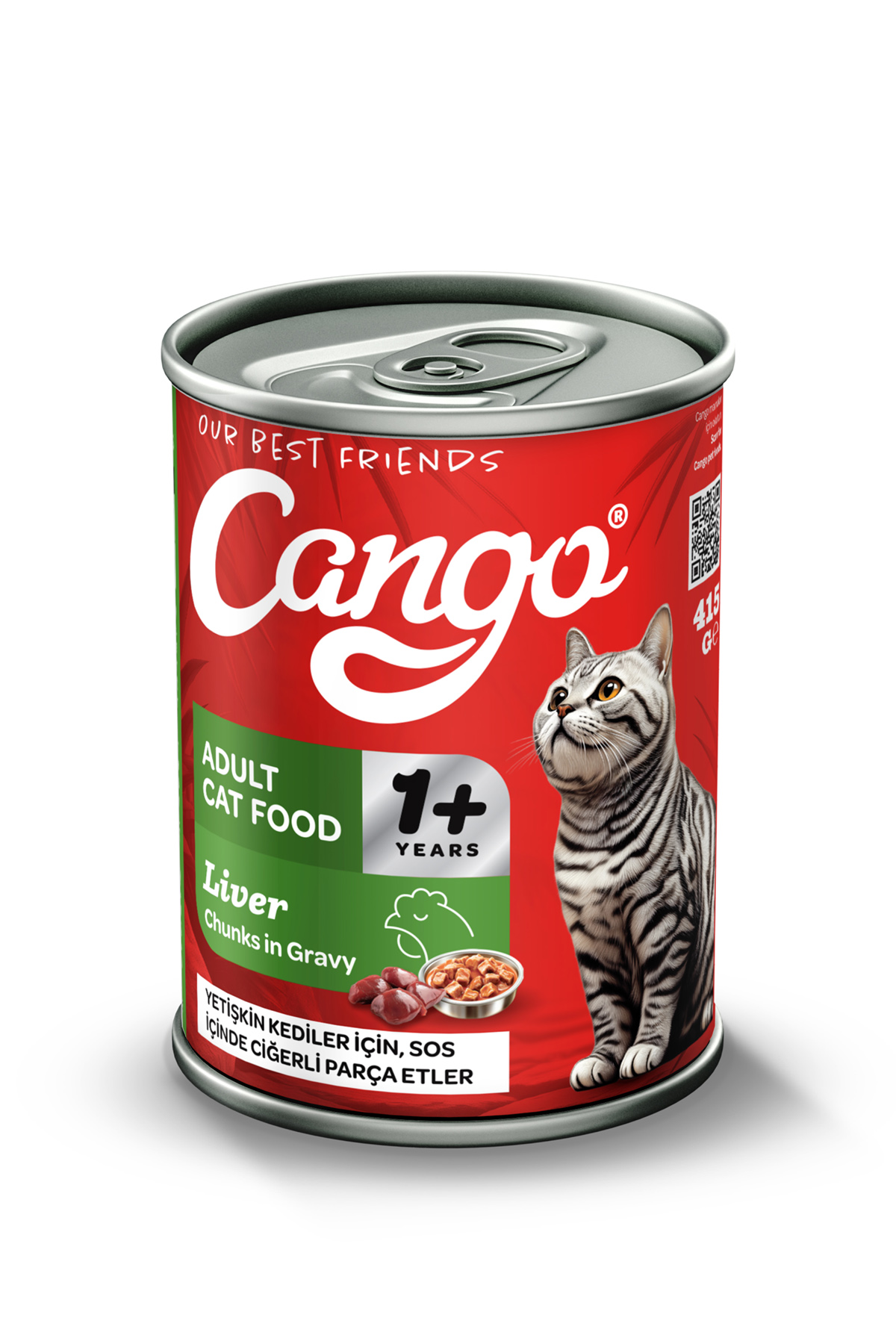 Cango Yetişkin Yaş Kedi Maması Ciğerli 415Gr 24Lü - Görsel 2