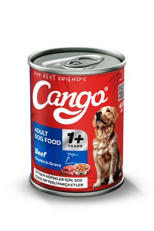 Cango Yetişkin Yaş Köpek Maması Etli Biftekli 415Gr - Görsel 1
