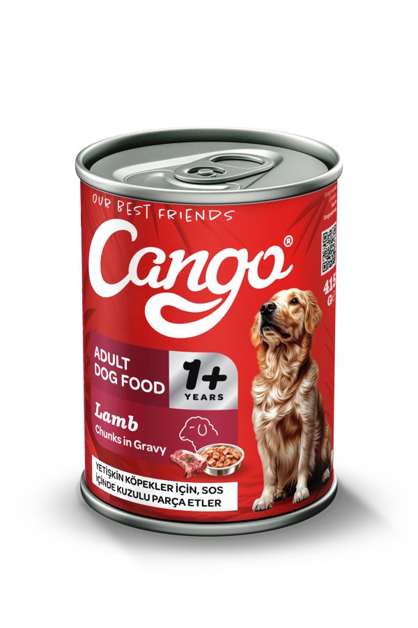 Cango Yetişkin Yaş Köpek Maması Kuzu Etli 415Gr 12Li