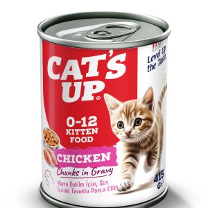 Cats Up Yaş Yavru Kedi Maması Tavuklu 415gr 24Lü - Görsel 2