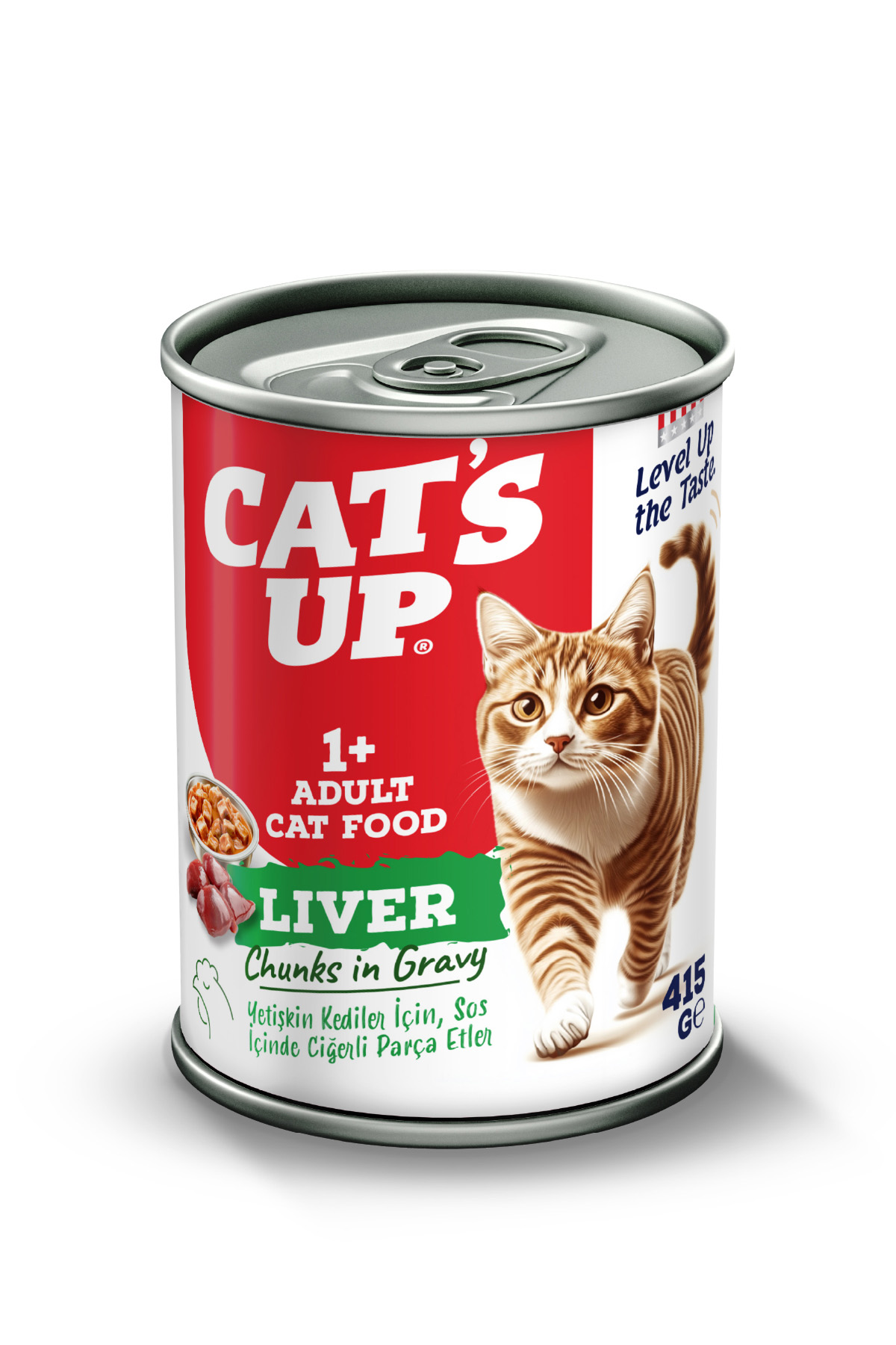 Cats Up Yaş Yetişkin Kedi Maması Ciğerli 415gr 6Lı - Görsel 2