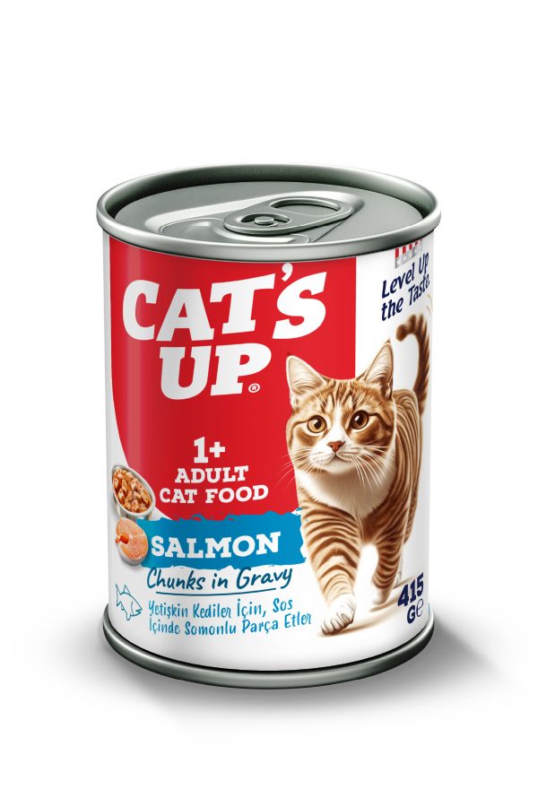 Cats Up Yaş Yetişkin Kedi Maması Somonlu 415gr 12Li
