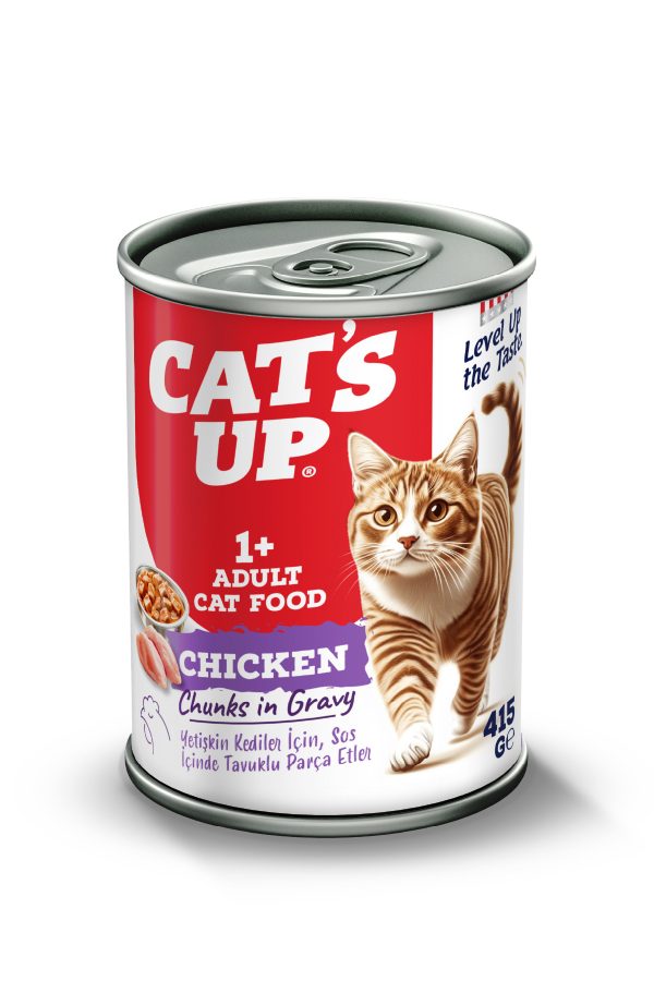 Cats Up Yaş Yetişkin Kedi Maması Tavuklu 415gr 6Lı