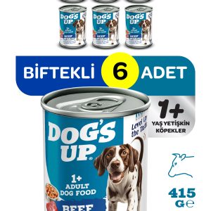 Dogs Up Yaş Yetişkin Köpek Maması Biftekli 415gr 6Lı - Görsel 1