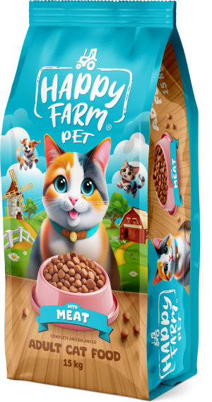 Happy Farm Etli Kedi Maması 15Kg - Görsel 2
