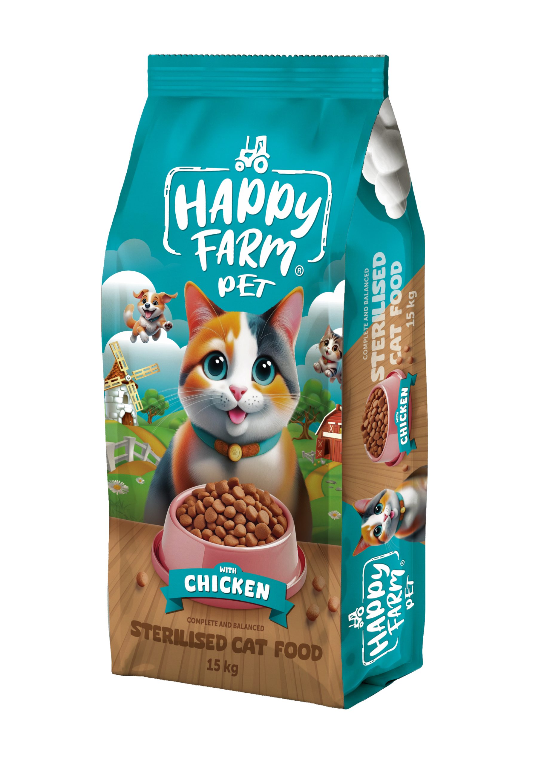 Happy Farm Kısırlaştırılmış Kedi Maması Tavuk Etli 15 Kg - Görsel 2