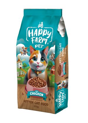 Happy Farm Yavru Kedi Maması Tavuk Etli Kitten 15 KG - Görsel 2