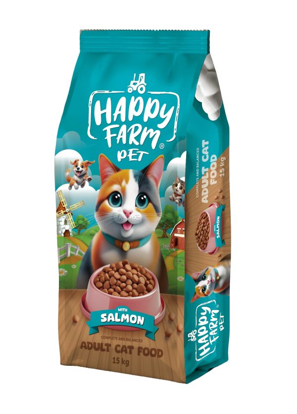 Happy Farm Yetişkin Kedi Maması Somonlu 15 KG