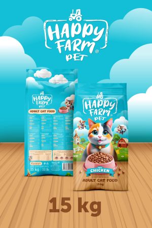 Happy Farm Yetişkin Kedi Maması Tavuk Etli 15 KG - Görsel 3