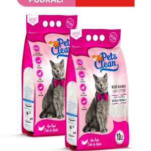 Pets Clean Kedi Kumu Pudralı 10Lt 2Li - Görsel 2