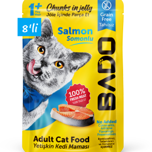 Bado Yetişkin Yaş Kedi Maması Somonlu 85Gr 8'li - Görsel 2