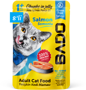 Bado Yetişkin Yaş Kedi Maması Somonlu 85Gr 8'li - Görsel 2