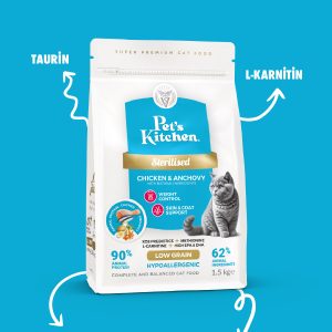 Pet's Kitchen Kısırlaştırılmış Kedi Maması Hamsi ve Tavuk 1,5 Kg - Görsel 4