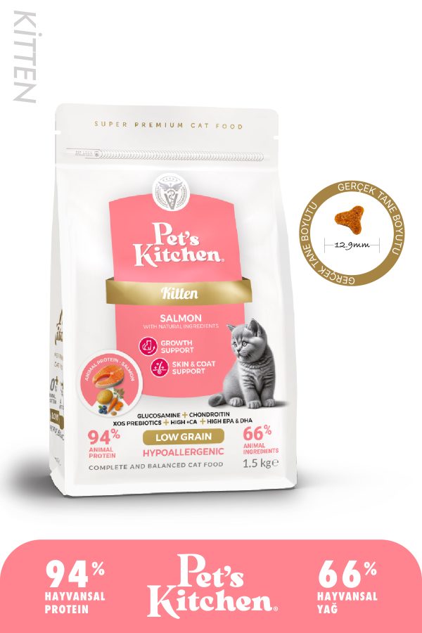 Pet's Kitchen Yavru Kedi Maması Somonlu 1,5 Kg
