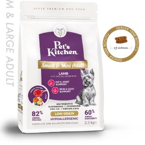 Pet's Kitchen Yetişkin Köpek Maması Küçük Irk Kuzu Etli 2,5 Kg - Görsel 1