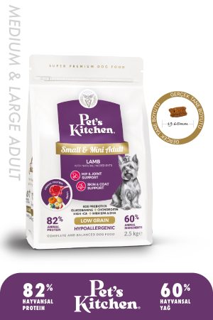 Pet's Kitchen Yetişkin Köpek Maması Küçük Irk Kuzu Etli 2,5 Kg - Görsel 1