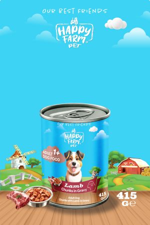Happy Farm Yetişkin Yaş Köpek Maması Kuzu Etli 415 Gr 36 Adet - Görsel 1