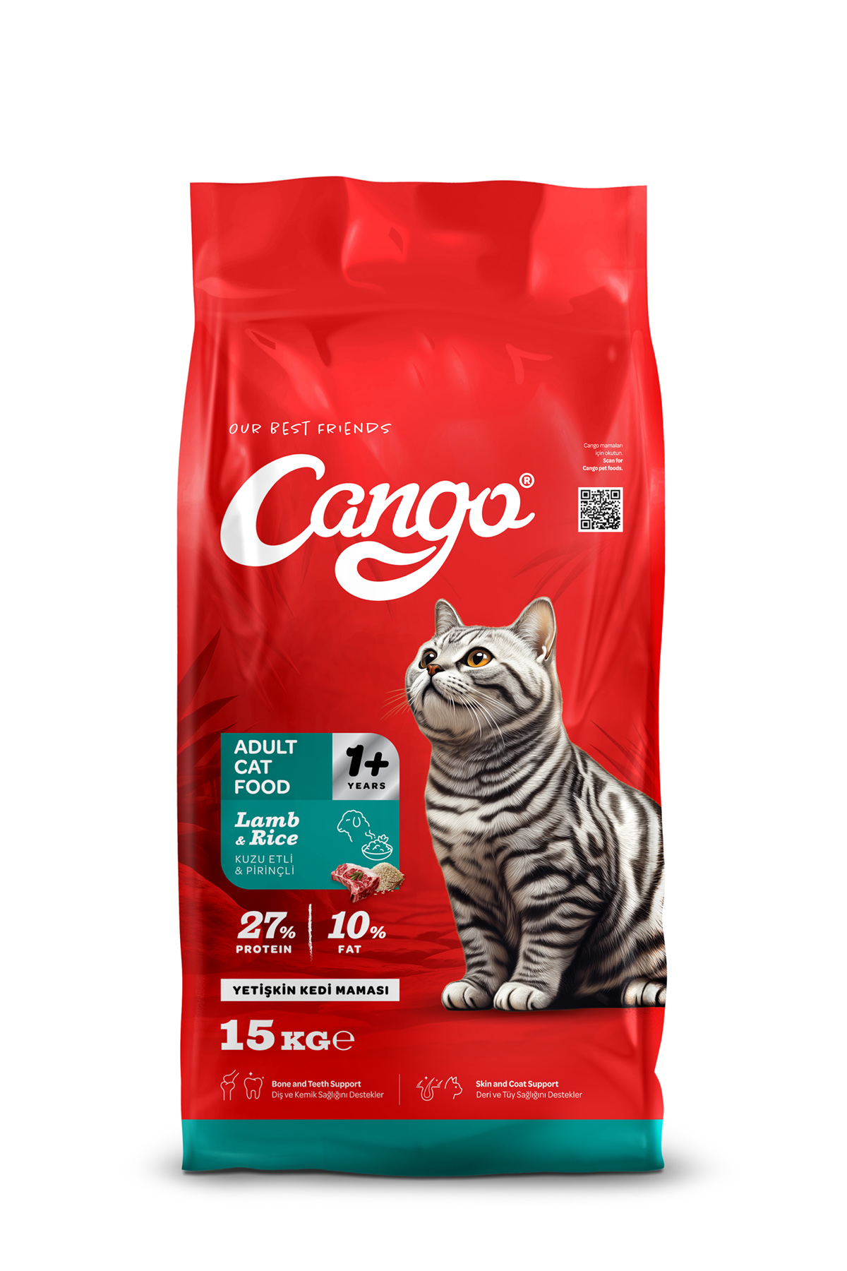 Cango Yetişkin Kedi Maması Kuzu Etli ve Pirinçli 15KG - Görsel 1