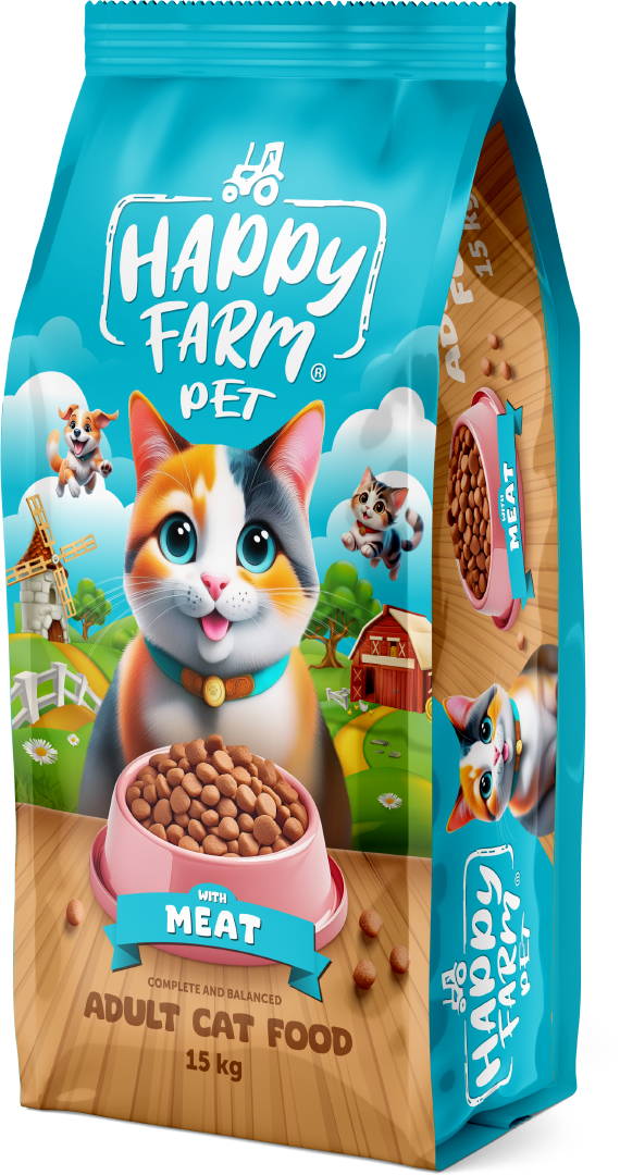 Happy Farm Etli Kedi Maması 15Kg