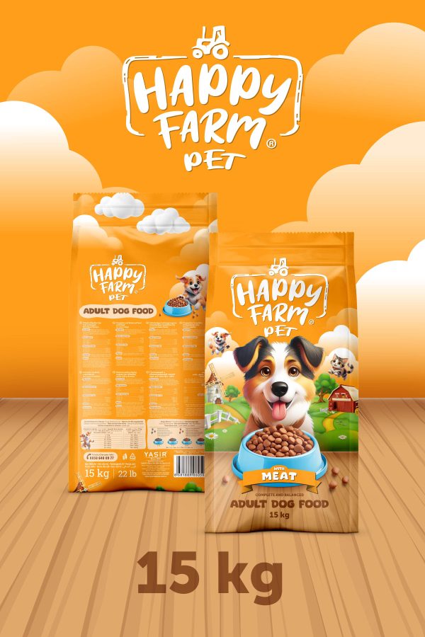 Happy Farm Etli Köpek Maması 15Kg