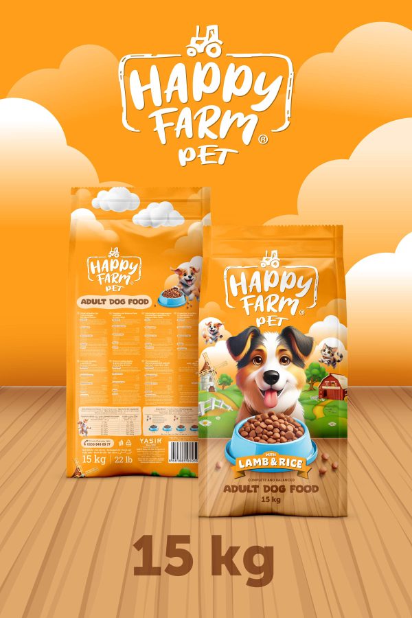 Happy Farm Yetişkin Köpek Maması Kuzu Etli 15 KG
