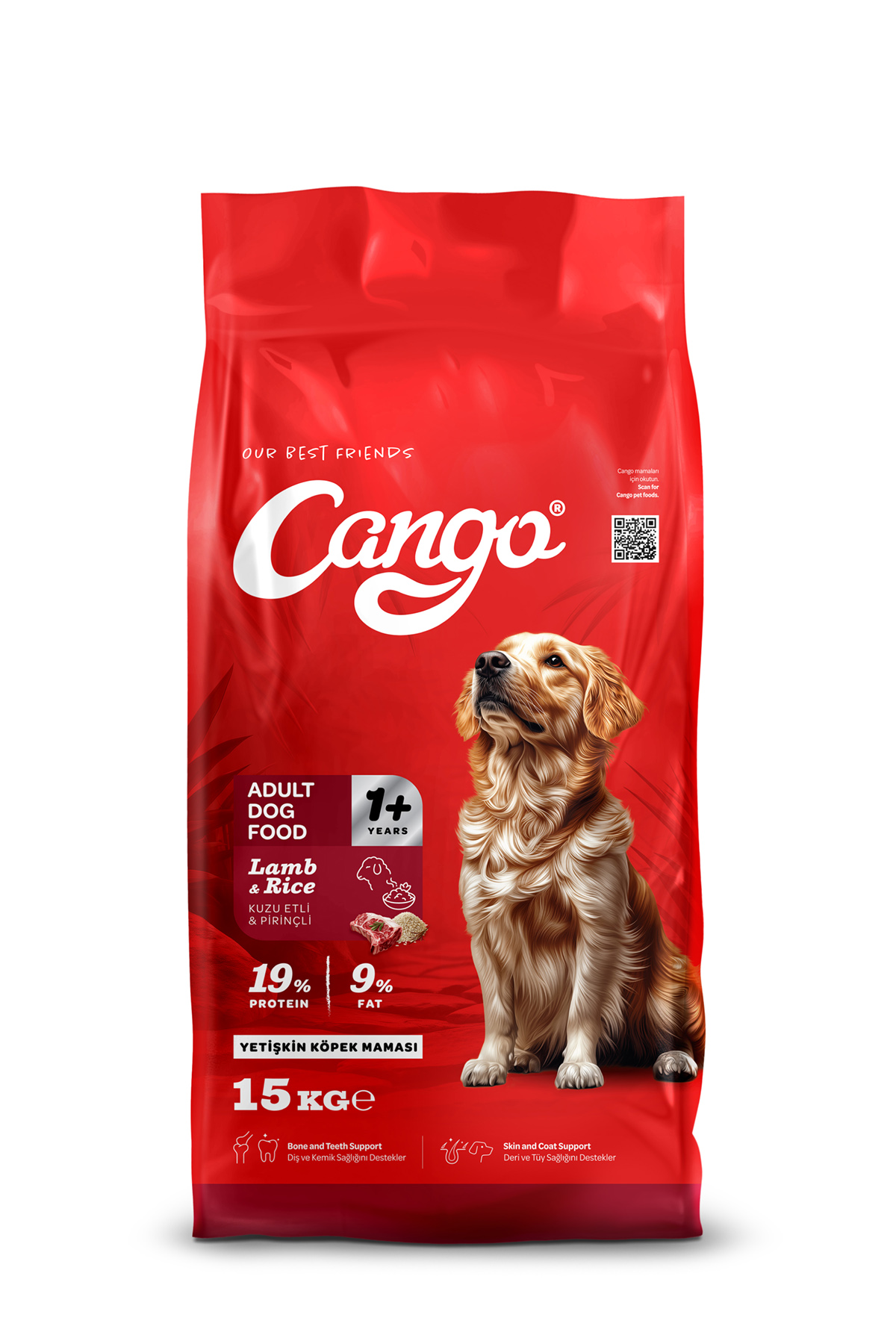 Cango Yetişkin Köpek Maması Kuzu Etli Pirinçli 15KG - Görsel 1