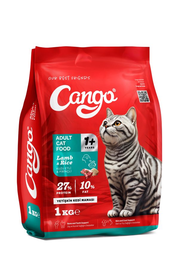 Cango Yetişkin Kedi Maması Kuzu Etli 1 Kg 5'li